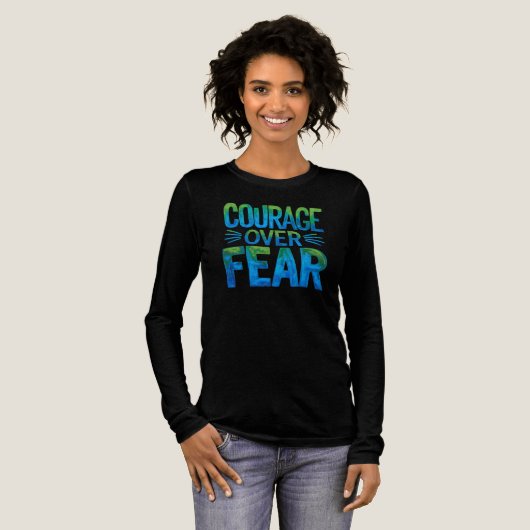 Courage over fear Tri-Blend shirt (Voorkant)