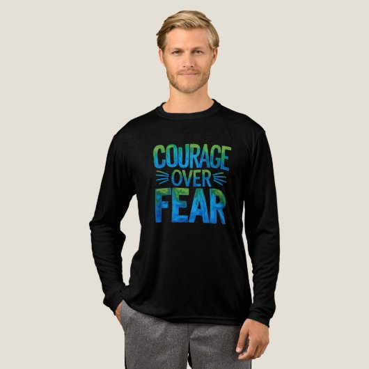 Courage over fear Tri-Blend shirt (Voorkant)