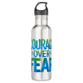 Courage over fear waterfles  (Voorkant)