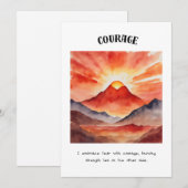 Courage Positieve Affirmatiekaart Feestdagenkaart (Voorkant / Achterkant)