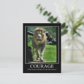COURAGE Post Kaart - Lion (Motivatie) (Staand voorkant)