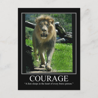 COURAGE Post Kaart - Lion (Motivatie)