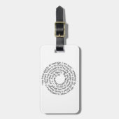 Courage quote bagagelabel (Voorkant verticaal)