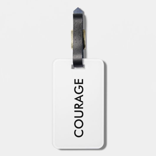 Courage quote bagagelabel (Achterkant verticaal)