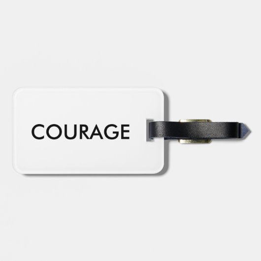 Courage quote bagagelabel (Achterkant horizontaal)