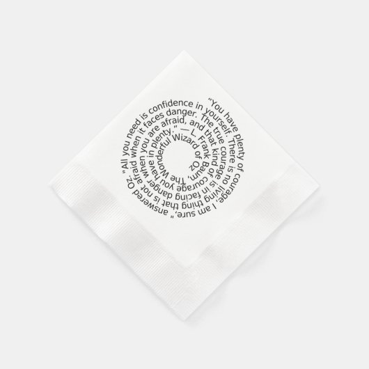 Courage Quote Cocktail servetten (Hoek)
