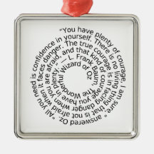 Courage Quote ornament