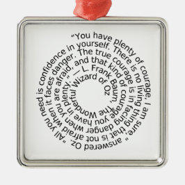 Courage Quote ornament