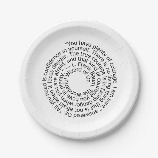 Courage Quote Paper borden Papieren Bordje (Voorkant)
