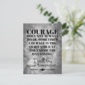 Courage rijdt niet altijd briefkaart (Staand voorkant)