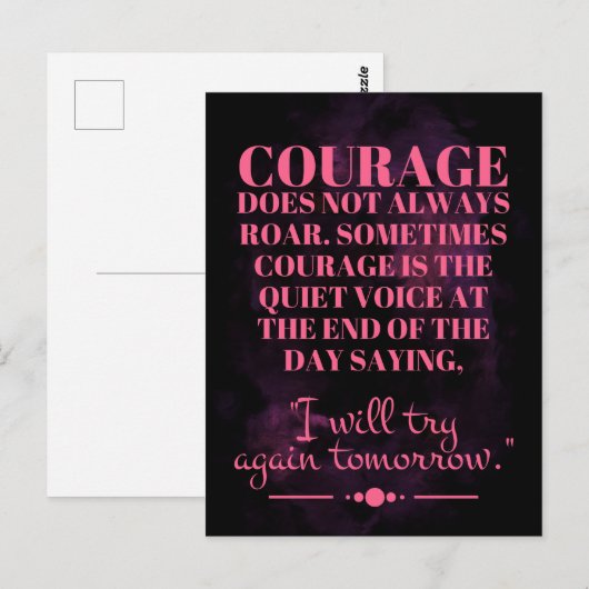 Courage rijdt niet altijd briefkaart (Voorkant / Achterkant)