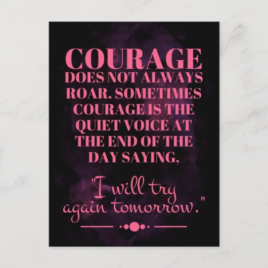 Courage rijdt niet altijd briefkaart (Voorkant)