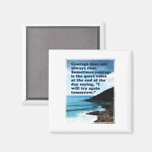 Courage rijdt niet altijd magneet (Voorkant / Achterkant)