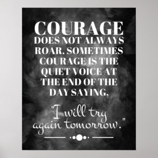 Courage rijdt niet altijd poster
