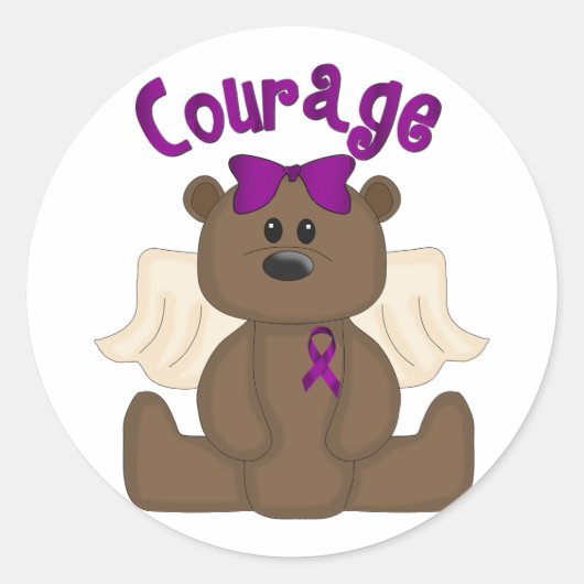 Courage Ronde Sticker (Voorkant)