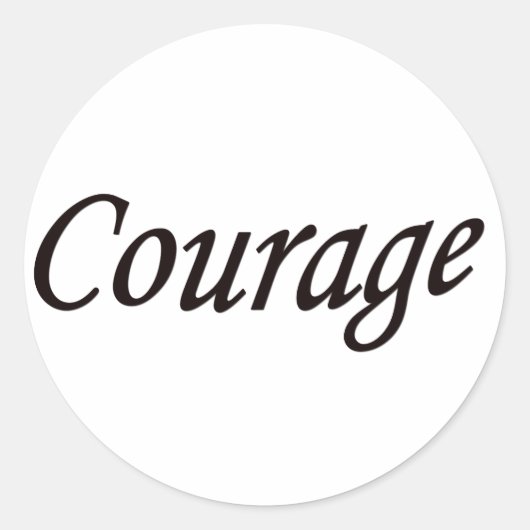 Courage Ronde Sticker (Voorkant)