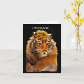 Courage rookt niet altijd gevouwen Wenskaart Kaart (Gele Bloem)