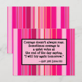 Courage rookt niet altijd, Motivatie, roze Briefkaart (Voorkant / Achterkant)