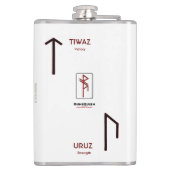 Courage Runic Bindrune Heupfles (Achterkant)