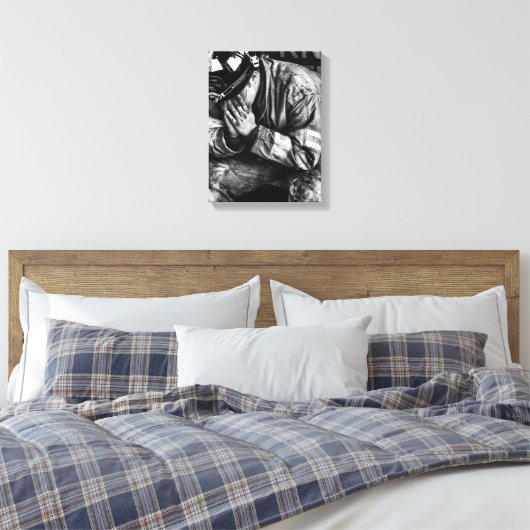 Courage stretched canvas afdruk (Insitu (Slaapkamer))
