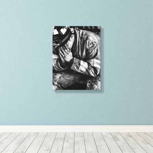 Courage stretched canvas afdruk (Insitu (Houten vloer))