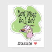 Courage the Cowardly Dog | Now What Do I Do? Sticker (Vel)
