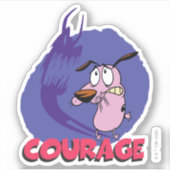 Courage the Cowardly Dog | Shadow Graphic Sticker (Voorkant)