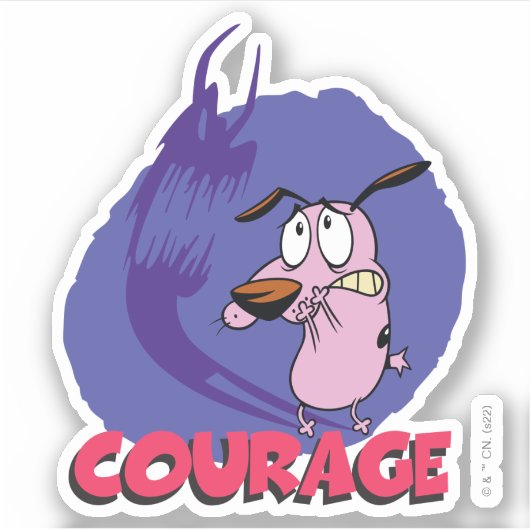 Courage the Cowardly Dog | Shadow Graphic Sticker (Voorkant)