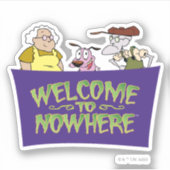 Courage the Cowardly Dog | Welcome To Nowhere Sticker (Voorkant)