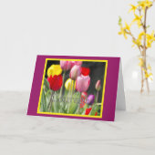 Courage Tulips, voor kankerpatiënten Kaart (Gele Bloem)