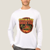 Courage Under Fire – Firefighter Hero Tee Tri-Blend Shirt (Voorkant volledig)