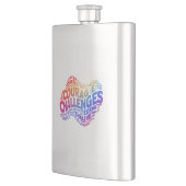 Courage verovert uitdagingen. flacon (Links)