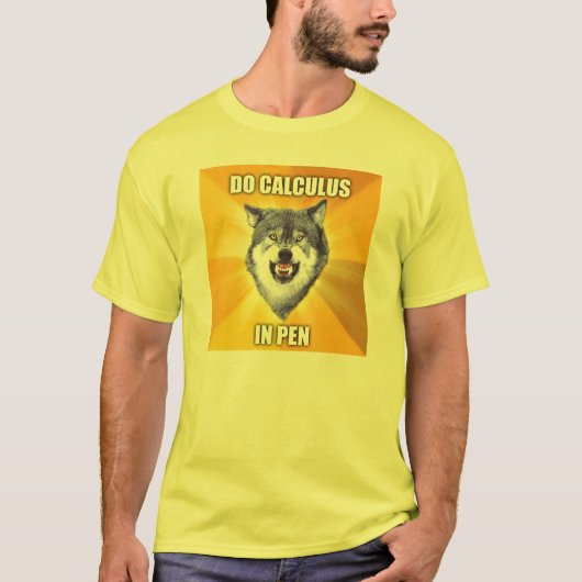 Courage Wolf Best Calculus in pen T-shirt (Voorkant)