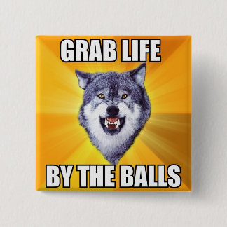 Courage Wolf Button