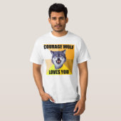 COURAGE WOLF houdt van T-shirt (Voorkant volledig)