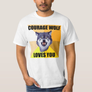 COURAGE WOLF houdt van T-shirt