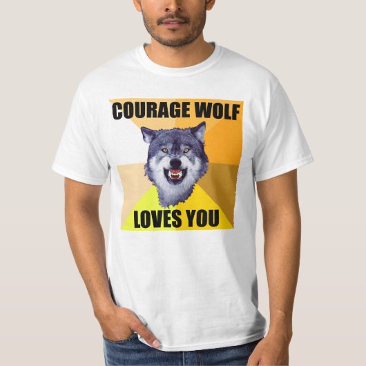 COURAGE WOLF houdt van T-shirt (Voorkant)
