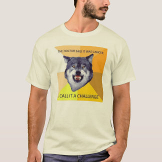 Courage Wolf over kanker T-shirt