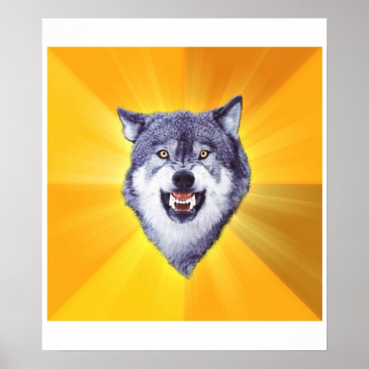 Courage Wolf Poster (Voorkant)