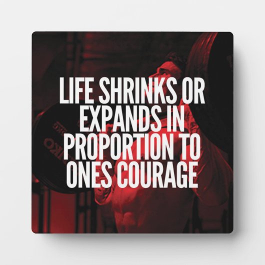 Courage - Workout Motivatie Fotoplaat (Voorkant)