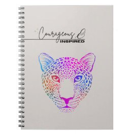 Courageous & Inspired Cosmic Leopard Notebook Notitieboek