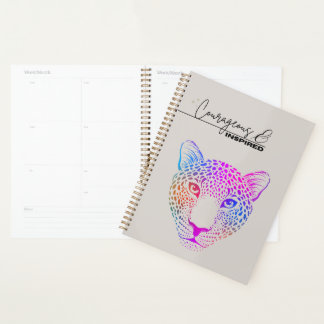 Courageous & Inspired Rainbow Leopard Planner