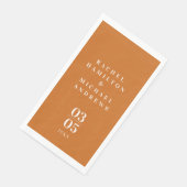 Courageous Modern Eenvoudig Oranje Trouw  Servet (Hoek)