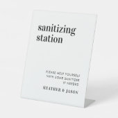 Courageus Modern Huwelijks Sanitatiestation  Reclamebord Met Voetstuk (Voorkant)