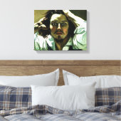 Courbet De wanhopige Mannen canvas Print (Insitu (Slaapkamer))