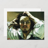Courbet het Desperate Briefkaart van het Man (Voorkant / Achterkant)