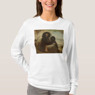 Courbet met zijn zwarte hond, 1842 t-shirt