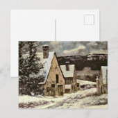 Courbet - Village Street in Winter Briefkaart (Voorkant / Achterkant)