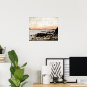 Courbet - Zonsondergang Vevey Zwitserland Poster (Thuiskantoor)