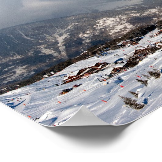 Courchevel 1850 3 Valleys Franse Alpen Frankrijk Poster (Hoek)